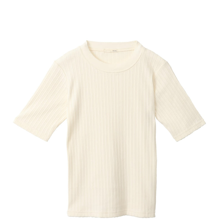 M-SIC/ Eyelet terry short sleeve pullover 