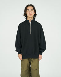 FreshService  HEAVY OZ HALF ZIP PULLOVER BLACK