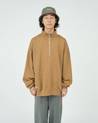 FreshService  HEAVY OZ HALF ZIP PULLOVER COYOTE