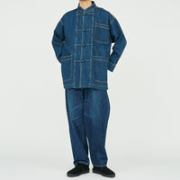 FreshService / CORPORATE DENIM KUNG-FU COVERALL FADE INDIGO