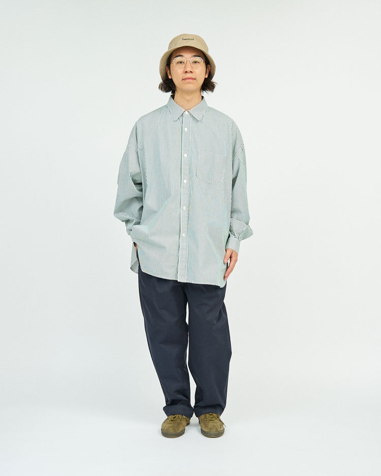 FreshService / CORPORATE UNIFORM L/S SHIRT GREEN STRIPE