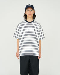 FreshService / MULTI BORDER S/S TEE WHITE