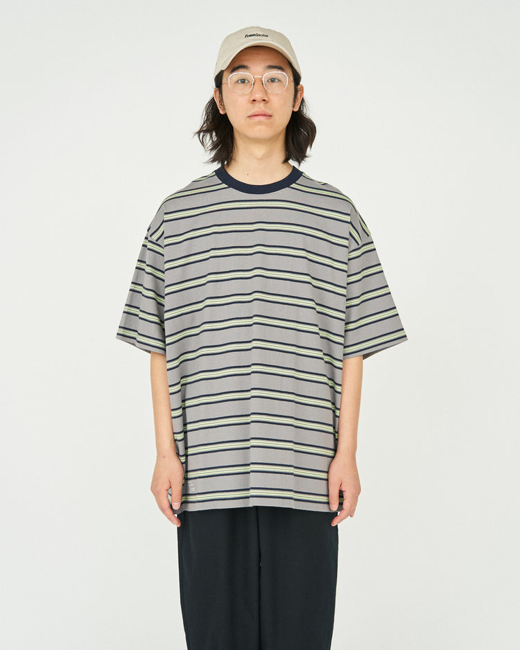 FreshService / MULTI BORDER S/S TEE GRAY