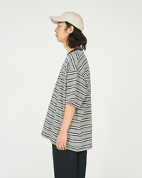 FreshService / MULTI BORDER S/S TEE GRAY