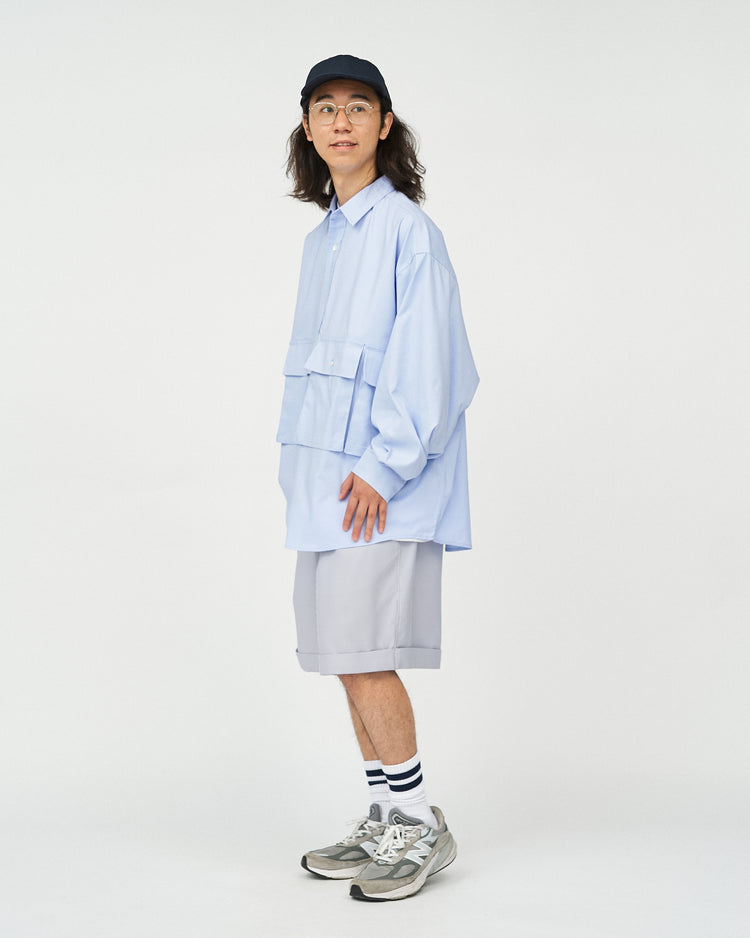 FreshService / DRY OXFORD FLAP POCKET L/S SHIRT BLUE