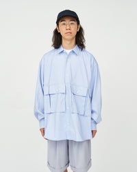 FreshService / DRY OXFORD FLAP POCKET L/S SHIRT BLUE