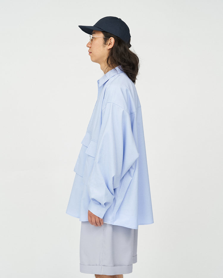 FreshService / DRY OXFORD FLAP POCKET L/S SHIRT BLUE
