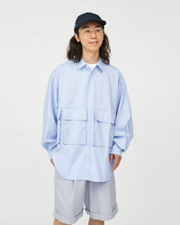 FreshService / DRY OXFORD FLAP POCKET L/S SHIRT BLUE