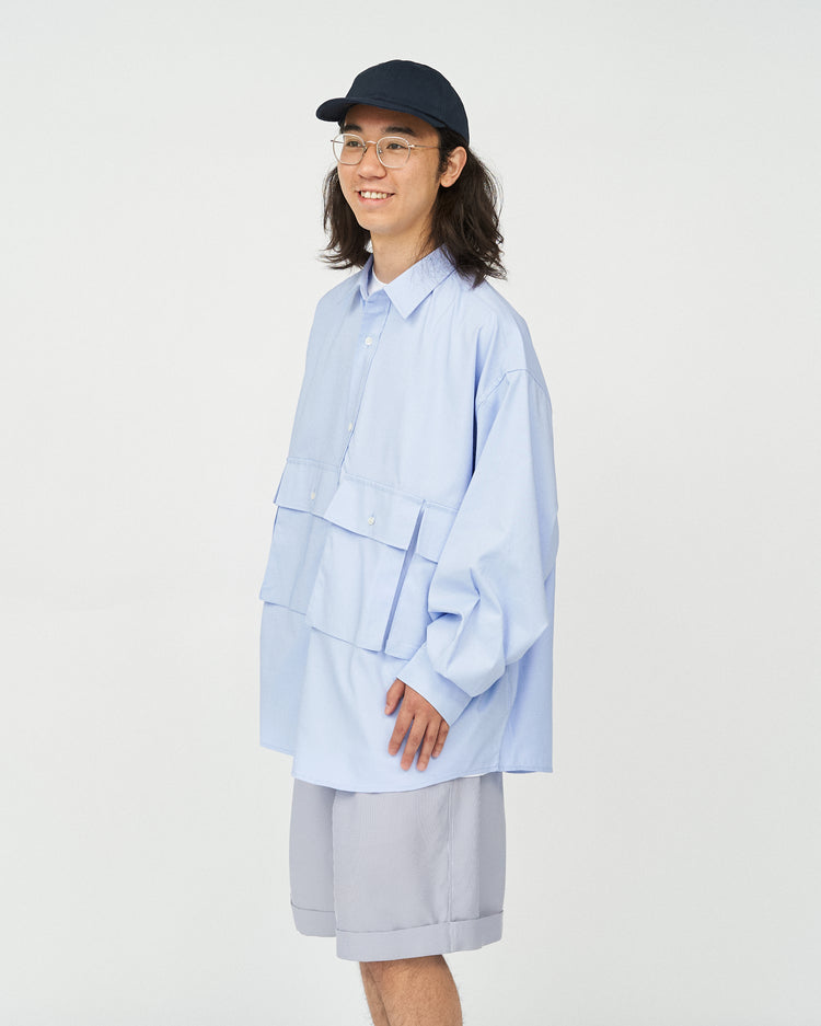 FreshService / DRY OXFORD FLAP POCKET L/S SHIRT BLUE