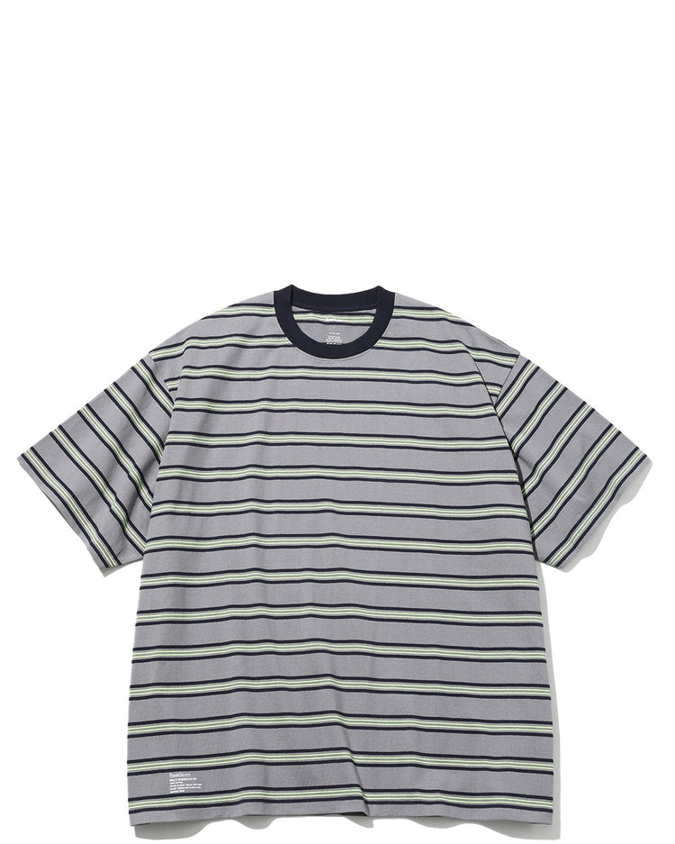 FreshService / MULTI BORDER S/S TEE GRAY