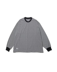 FreshService / MICRO BORDER L/S TEE  WHITE*BLACK