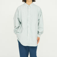 FreshService / DRY OXFORD CORPORATE L/S B.D.SHIRT GREEN STRIPE