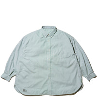 FreshService / DRY OXFORD CORPORATE L/S B.D.SHIRT GREEN STRIPE