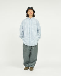 FreshService   DRY OXFORD CORPORATE L/S B.D.SHIRT BLUE STRIPE