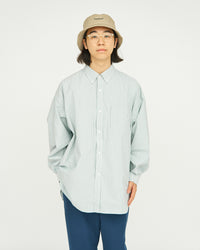 FreshService / DRY OXFORD CORPORATE L/S B.D.SHIRT GREEN STRIPE