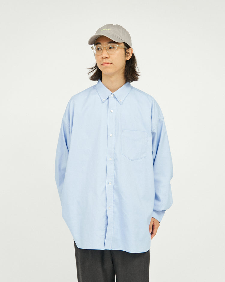FreshService   DRY OXFORD CORPORATE L/S B.D.SHIRT BLUE