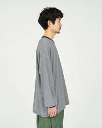 FreshService / MICRO BORDER L/S TEE  WHITE*NAVY