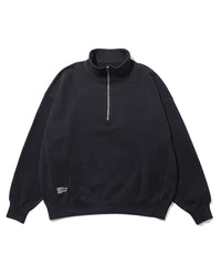 FreshService  HEAVY OZ HALF ZIP PULLOVER BLACK