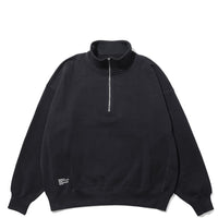 FreshService / HEAVY OZ HALF ZIP PULLOVER BLACK