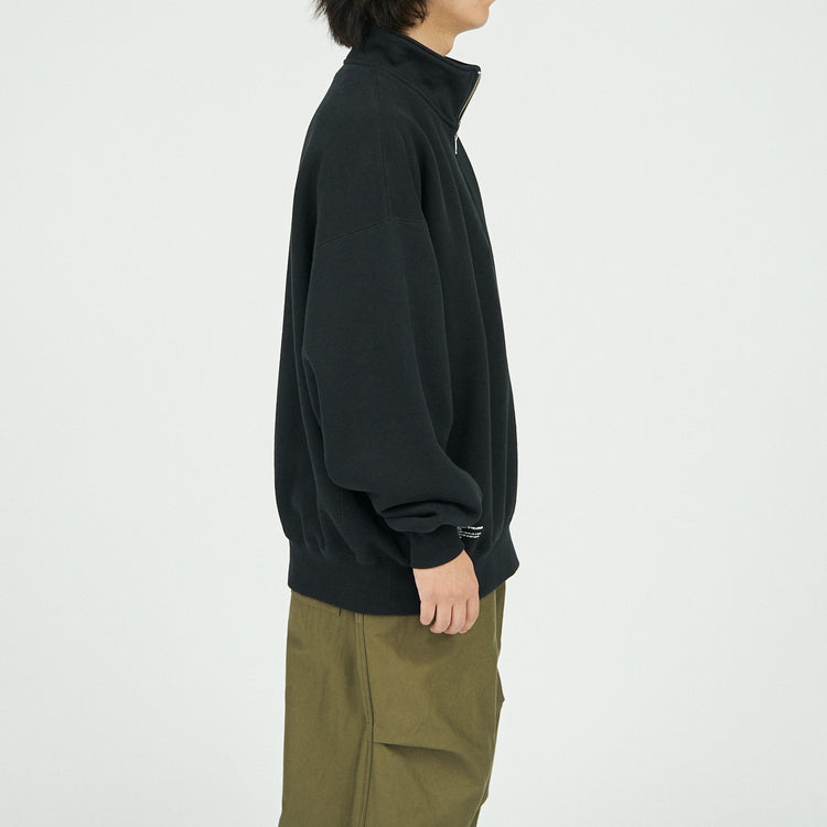 FreshService / HEAVY OZ HALF ZIP PULLOVER BLACK