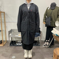 NANGA /NO COLLAR SOFT DOWN COAT(UNISEX)/ノーカラーソフトダウンコート BLACK