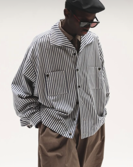 Sillage / rib blouson dead stock brown random stripe