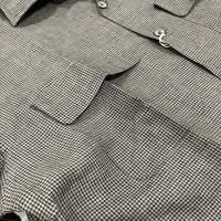 Riprap / OPEN COLLAR SH S/S (LINEN GINGHAM CHECK)