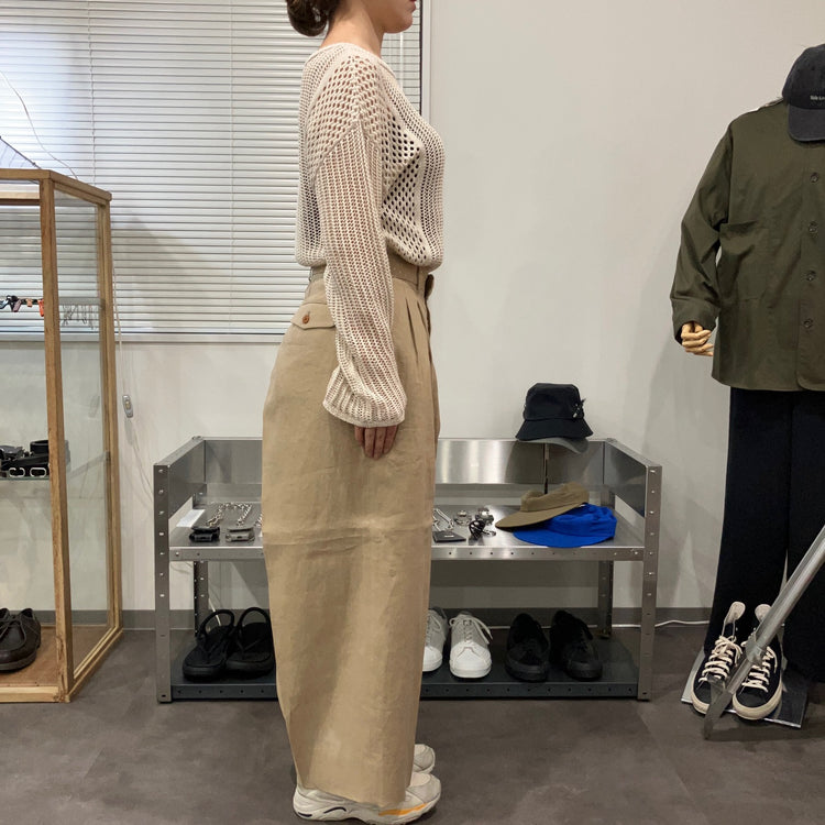 HAVERSACK / High waist 2 pleats wide pants 