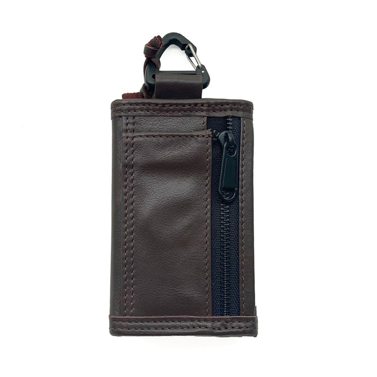 PACKING/ LEATHER COMPACT WALLET BROWN