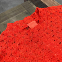 MEYAME / FRONT & BACK LACE PULLOVER　ORANGE
