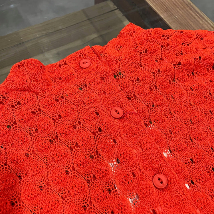 MEYAME / FRONT & BACK LACE PULLOVER　ORANGE