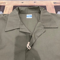 ARMY TWILL / Cotton/Polyester Plain Big Shirt KHAKI