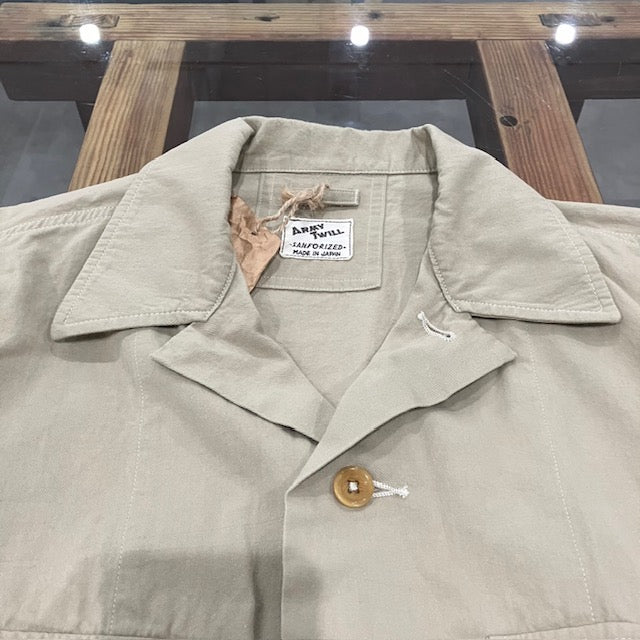 ARMY TWILL / Vintage Gabardine Shirt JK KHAKI