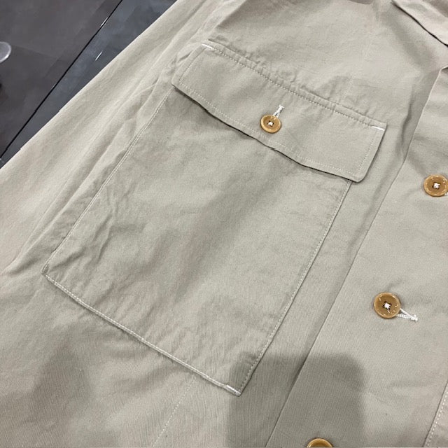 ARMY TWILL / Vintage Gabardine Shirt JK BEIGE