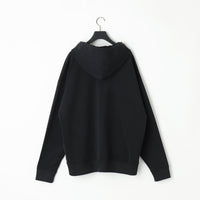 KANEMASA PHIL  28G Cupro Half Zip Hoodie  BLACK(Night Black)