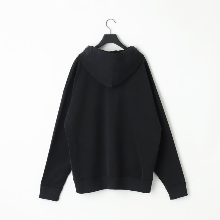 KANEMASA PHIL  28G Cupro Half Zip Hoodie  BLACK(Night Black)