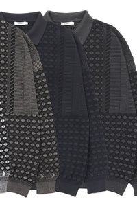 YASHIKI  YSK-25AW-KN06    Rikka Knit Polo（六花） NAVY