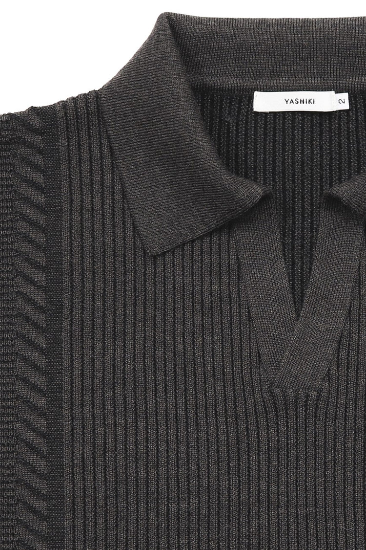 YASHIKI  Setsuen  Skipper Knit（雪煙） BLACK