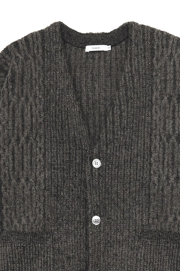 YASHIKI  Sekkei mohair Cardigan（雪景） BROWN