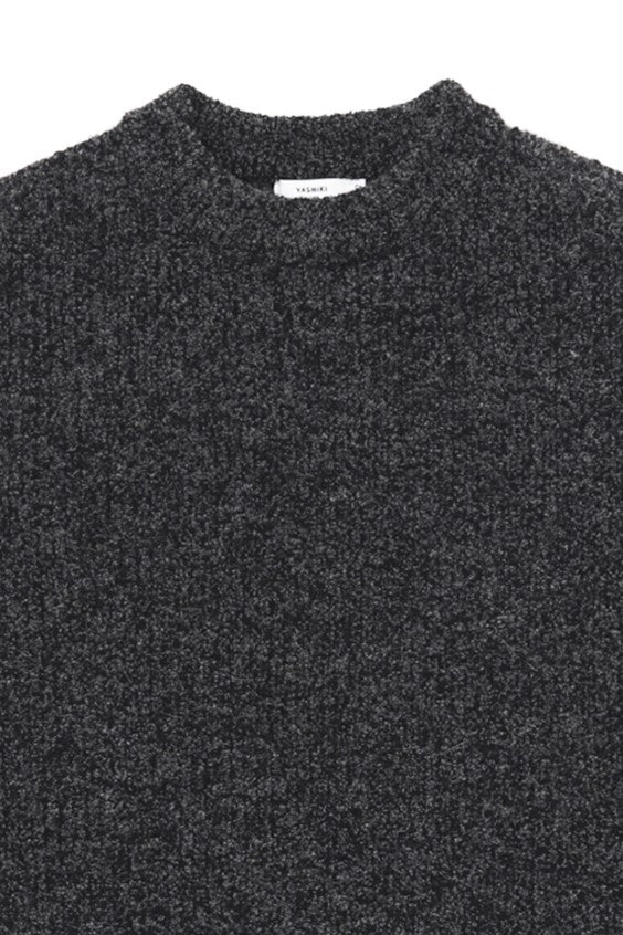 YASHIKI  Shusetsu boucle Knit（終雪） BLACK YSK-25AW-KN12
