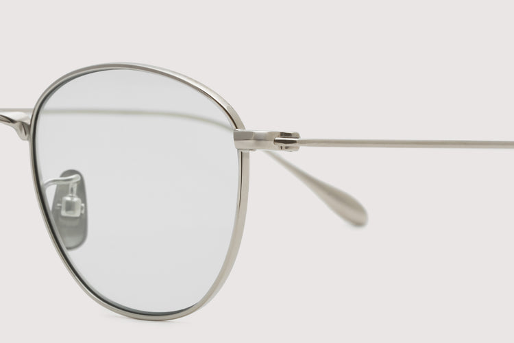 NOCHINO OPTICAL  KOUGETSU #1. PLUTINUM SILVER × CLEAR TO D.GREY (調光モデル)