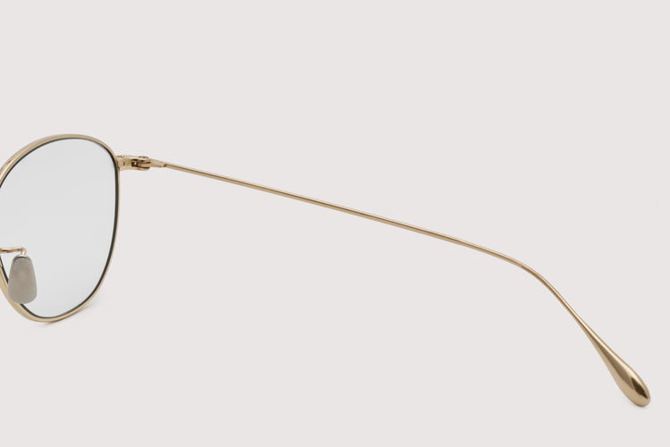 NOCHINO OPTICAL  KOUGETSU #3. CHAMPAGNE GOLD × CLEAR TO D.GREY (調光モデル)