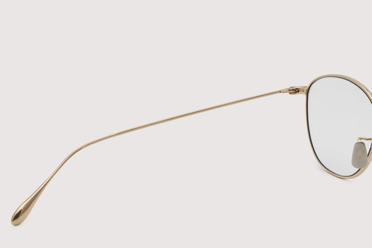 NOCHINO OPTICAL  KOUGETSU #3. CHAMPAGNE GOLD × CLEAR TO D.GREY (調光モデル)