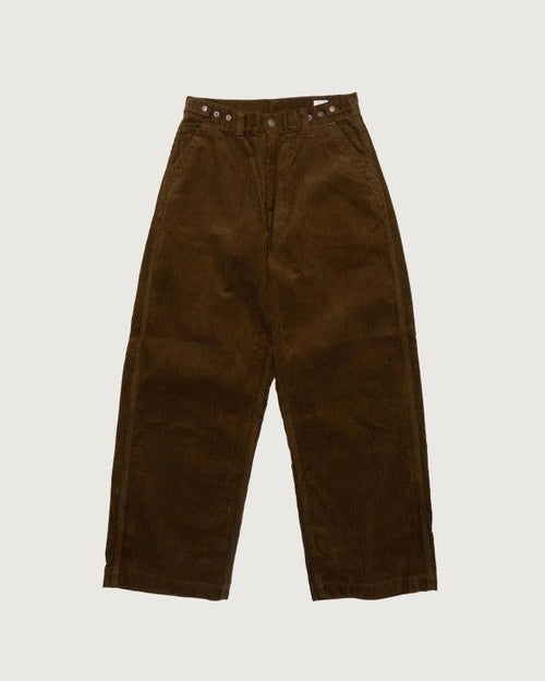 Ordinary fits  CORDUROY BELL PANTS BROWN