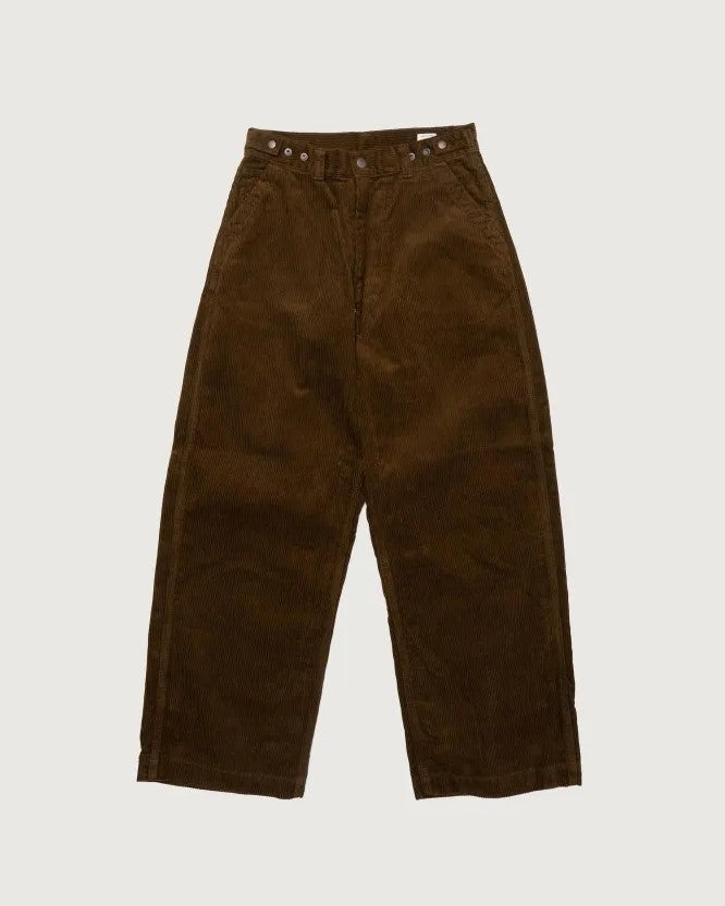 Ordinary fits  CORDUROY BELL PANTS BROWN