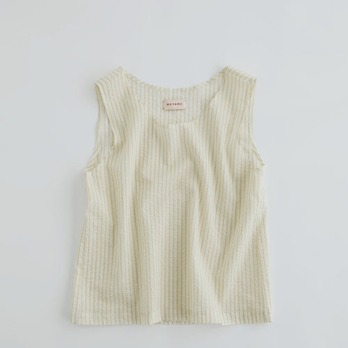 MEYAME / LIGHT COTTON STRIPE SLEEVELESS YELLOW