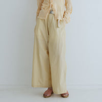 MEYAME / PIN STRIPE SIDE LINE WIDE PANTS YELLOW