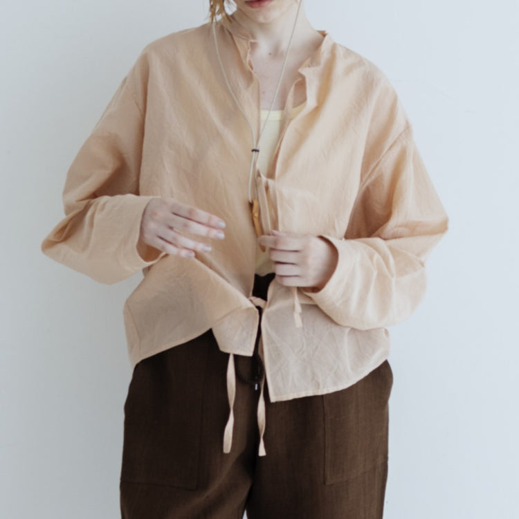 MEYAME / COTTON SILK BLOUSE JACKET PINK