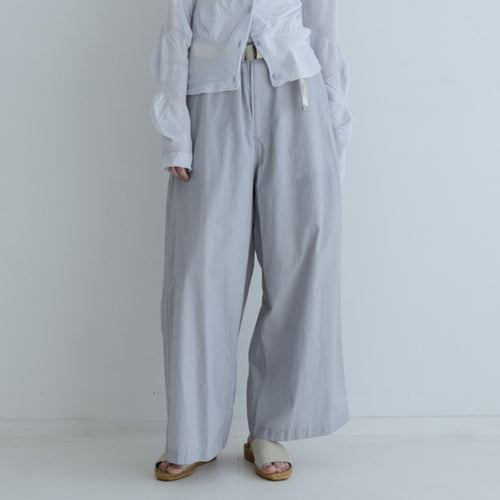 MEYAME / PIN STRIPE SIDE LINE WIDE PANTS BLUE