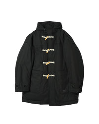 ARMY TWILL  COTTON NYLON DUFFEL COAT BLACK